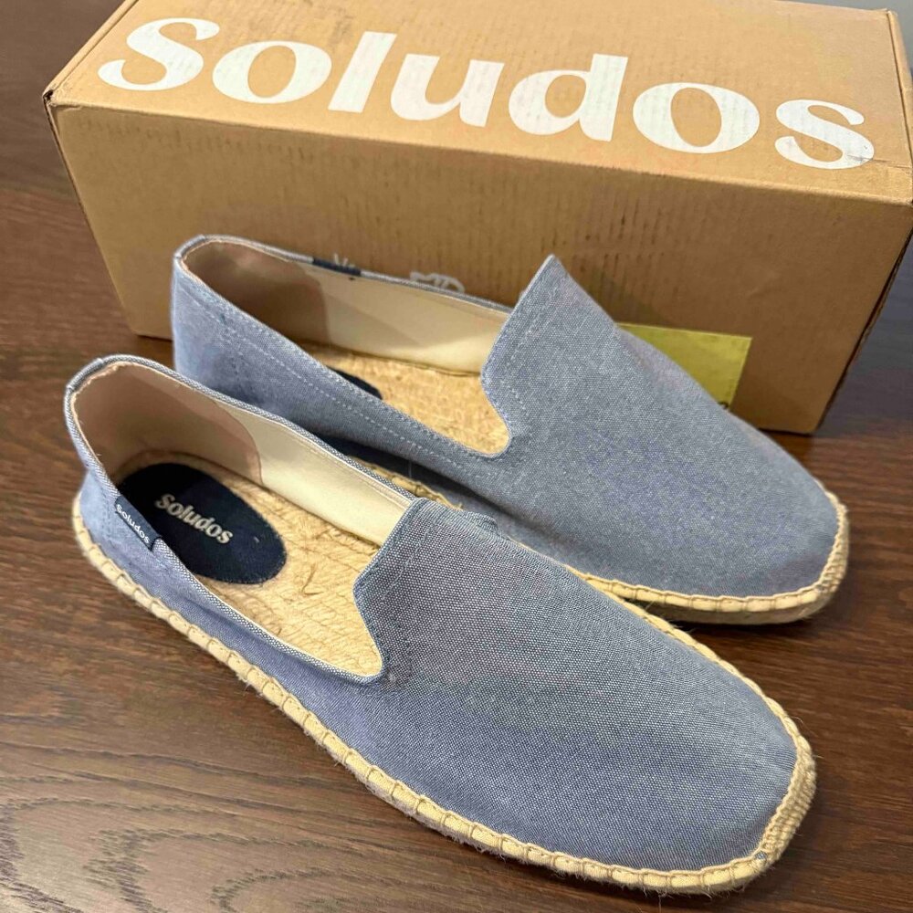 NEW! Soludos - Men’s Smoking Slippers - Espadrilles - Blue - Size 10.5